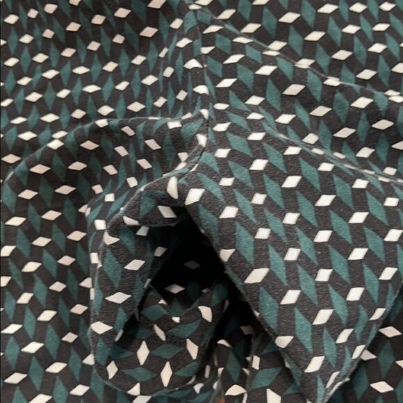 𝅺halogen Green Diamond Print Crop Ankle Pants Sz 12 - Picture 10 of 15